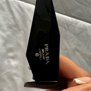 Prada Black Gloss Temple Arm with Silver Logo